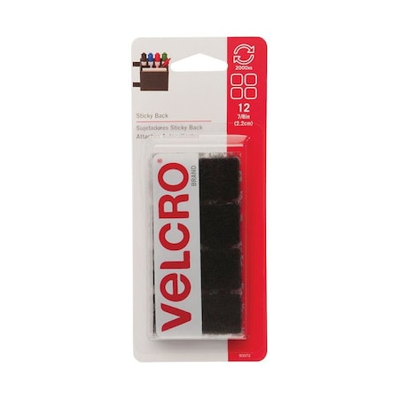 Velcro Brand VELCRO Brand Sticky Back Small Nylon Hook and Loop Fastener 7/8 in. L 12 pk 90072